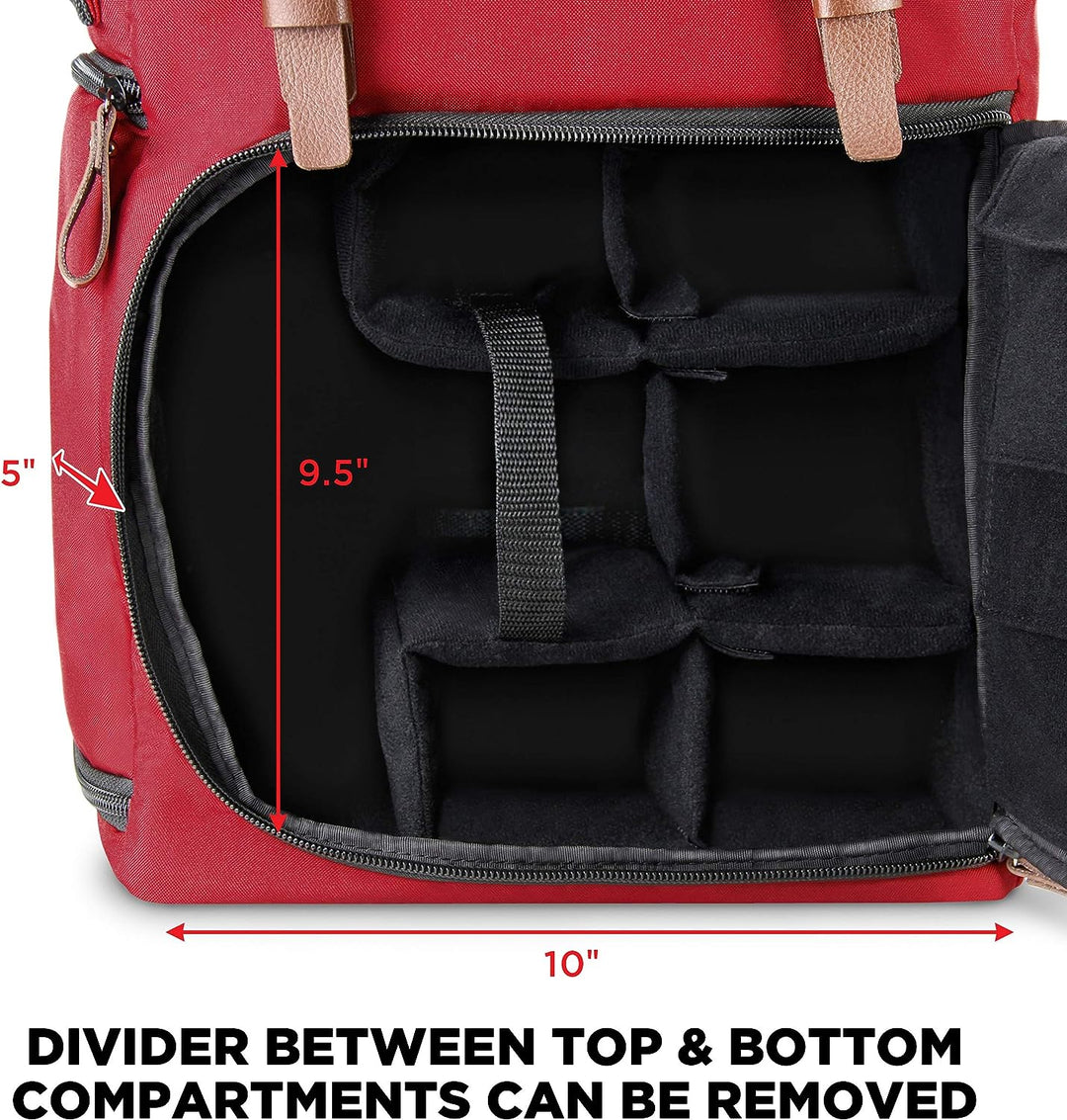 GOgroove Kamera Rucksack für Spiegelreflexkameras: DSLR Backpack ideal für Reisen, ausreichend Platz