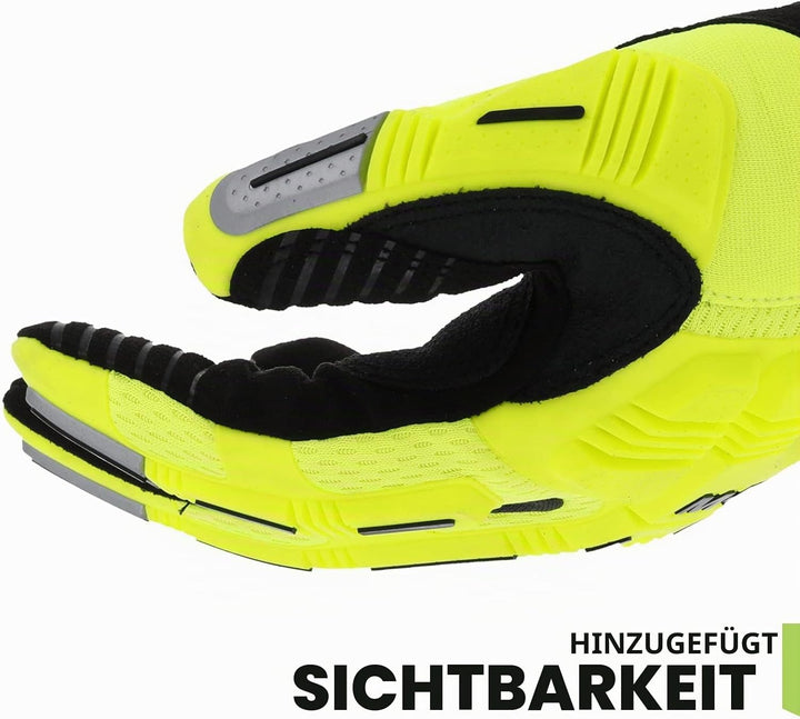 Mechanix Wear: Hi-Viz M-Pact Arbeitshandschuhe – Berührungsfähig, Aufprallschutz, absorbiert Vibrati