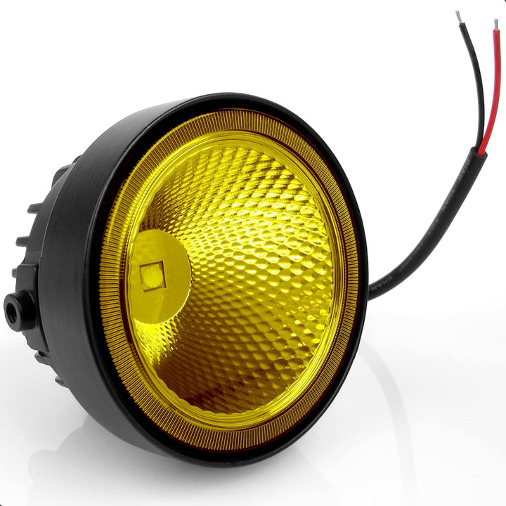 SUFEMOTEC Gelbe Runde Led Nebelscheinwerfer 4 Zoll Bernstein Zusatzscheinwerfer Arbeitslampe für Fah