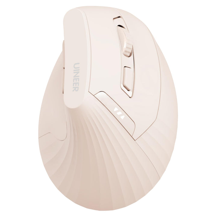 Uineer Kabellose vertikale Maus, Multi-Device Tri-Mode Maus, sichtbare Leistungsstufe (2.4G+BT4.0/BT