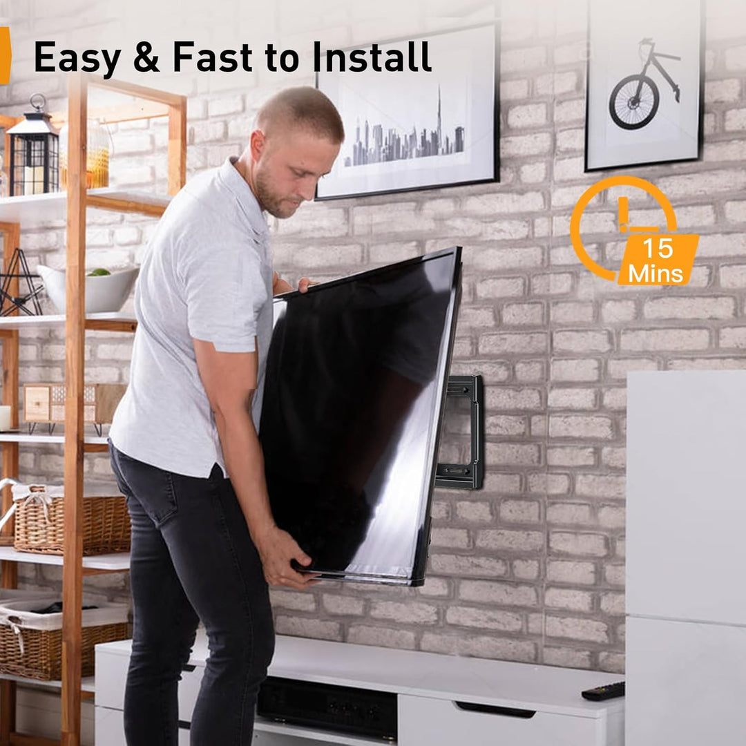 Perlegear TV-Wandhalterung, neigbar, für LED, LCD, OLED, Flachbildfernseher von 26 bis 65 Zoll, VESA