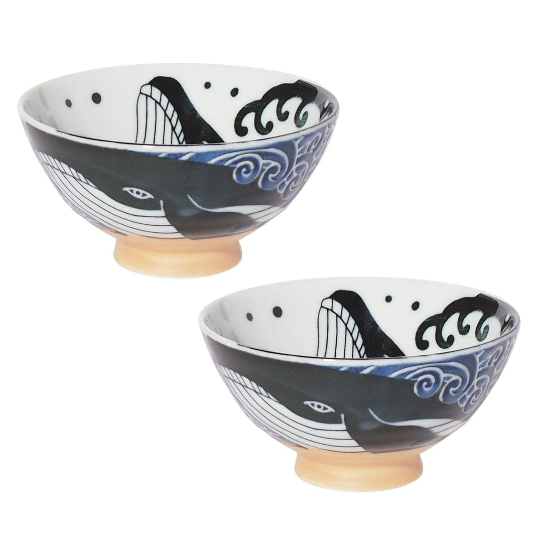 Minoru Touki Reisschale aus Keramik, klein, 2 Stück, φ11,1 x 6,4 cm, 320 ml