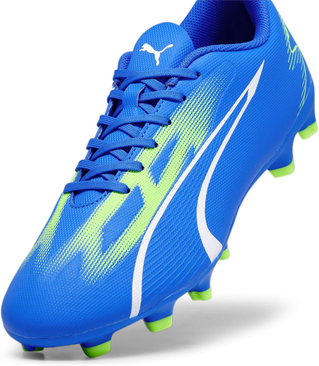 PUMA Herren Ultra Play Fg/Ag Fussballschuh 40.5 EU Ultra Blue Puma White Pro Green, 40.5 EU Ultra Bl