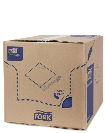 Tork 477421 Lunchservietten Dunkelblau 1/8 Falz / 2-lagige, vorgefaltete Papierservietten für Snacks