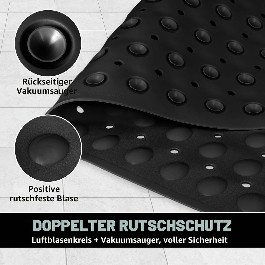 Duschmatte rutschfest Eckduschmatte 70 * 70cm, Duscheinlage Dreieckig mit Saugnäpfe für Eckdusche, D