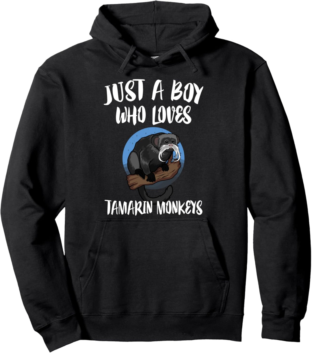 Just A Boy Who Loves Tamarin Monkeys Gift Pullover Hoodie