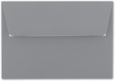 50x Brief-Umschläge B6 - Dunkelgrau - 12,5 x 17,5 cm - Haftklebung 120 g/m² - breite edle Verschluss