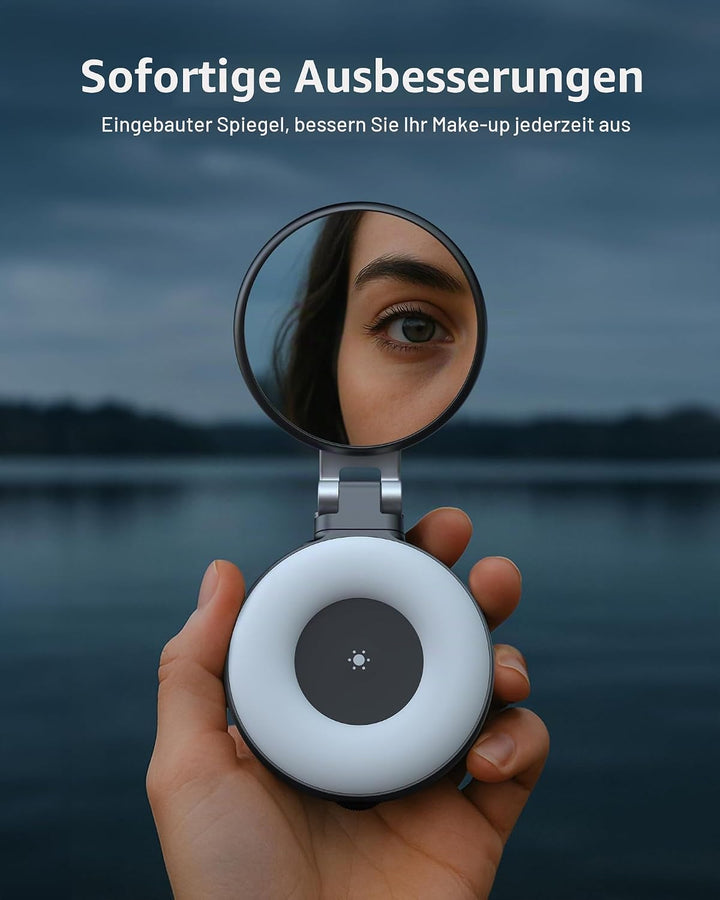 TELESIN C03 Magnetische Selfie-Licht, Handy-Licht kompatibel mit Magsafe, CRI97 360° LED Selfie Ring