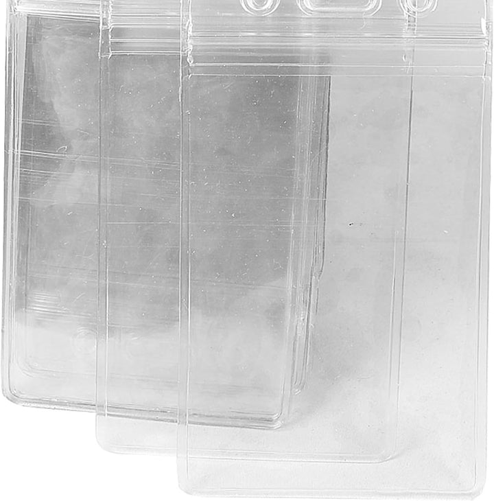 sourcing map 50 Stück Transparente ID Ausweishalter Vertikale Kunststoff ID Kartenhalter mit wasserd