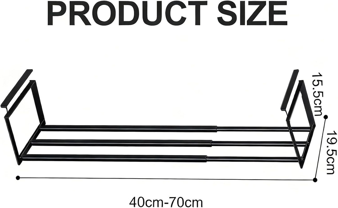 Erweiterbarer Hängender Schrank Organizer 40-70cm | Stilvoll & Einfach zu Installiere | Für Küche, K