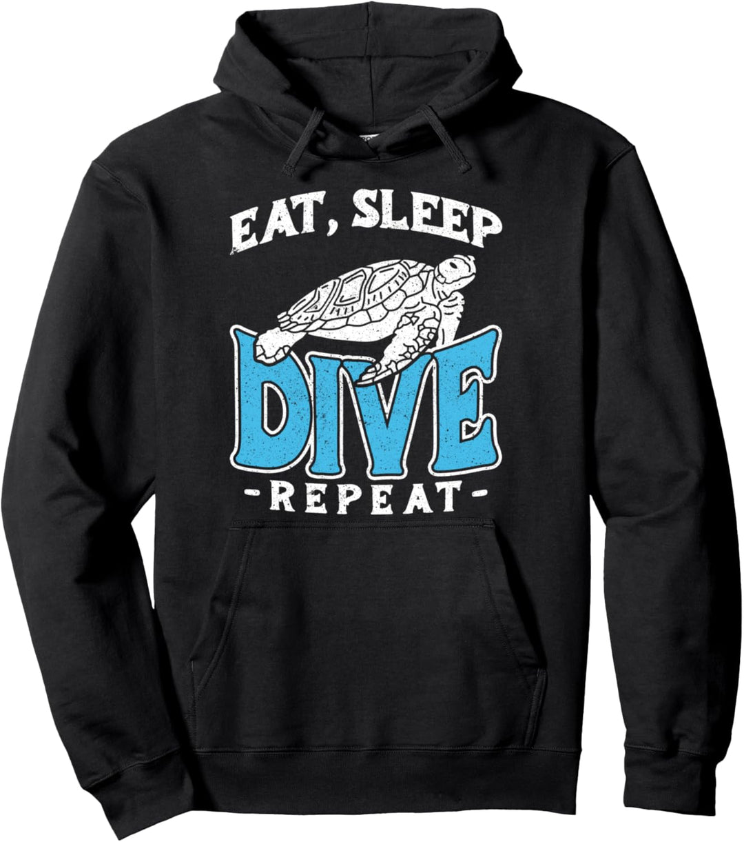 EAT SLEEP DIVE REPEAT Taucher Geschenk Pullover Hoodie