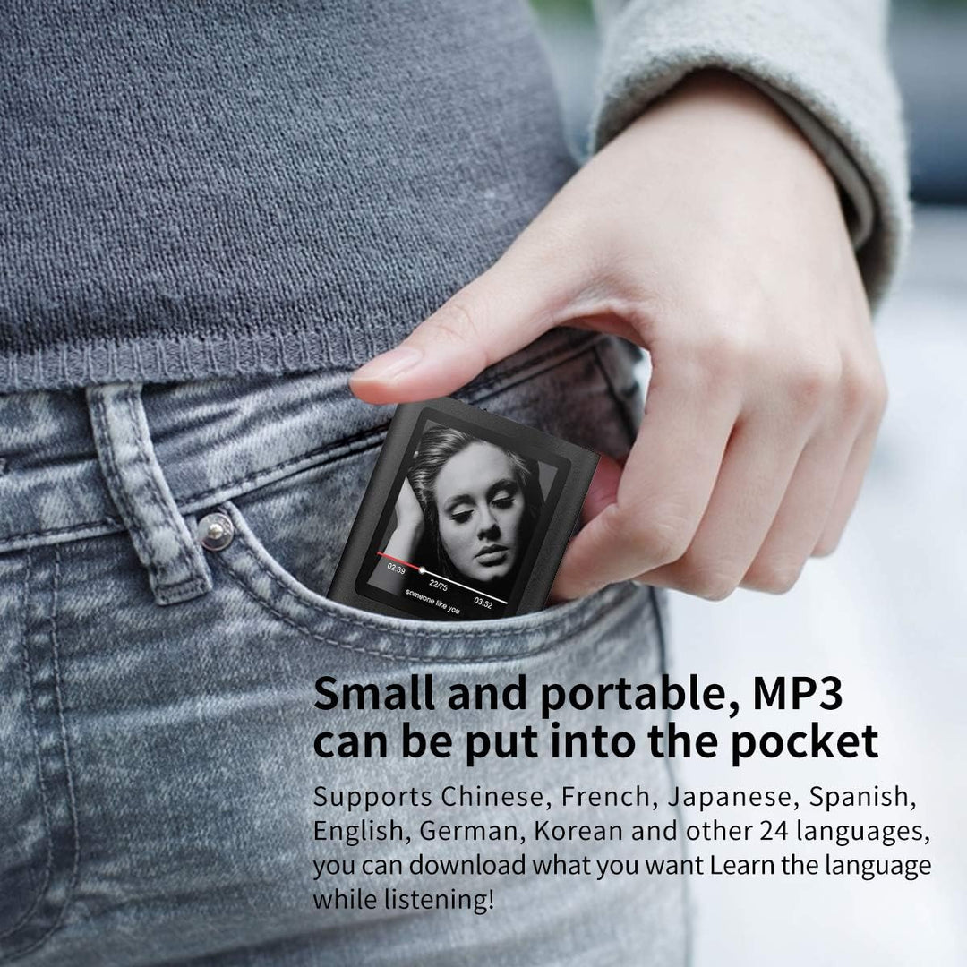 Mymahdi MP3 / MP4 Portable Player, schwarz mit 1,8 Zoll LCD Bildschirm und memory card Kartensteckpl