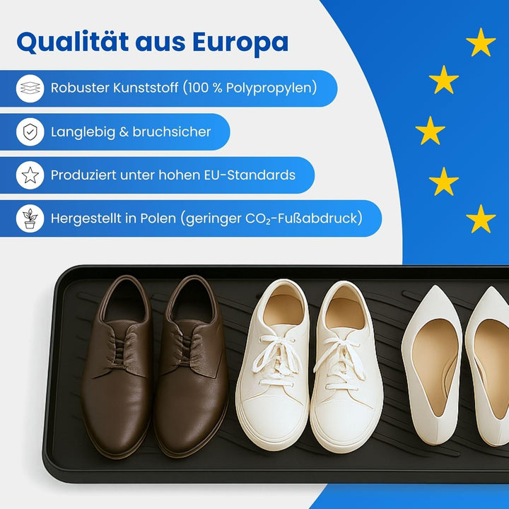 Bestlivings Schuhabtropfschale (4er Pack) Schuhwanne mit hohem Rand (38 x 38 x 2,5cm) - Aptropfunter