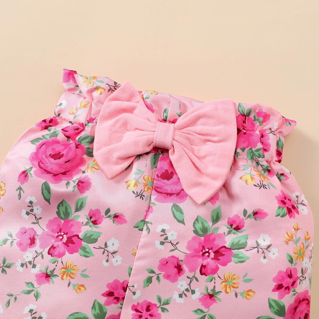 UUAISSO Neugeborenes Baby Mädchen Kleidung Papas Mädchen Langarm Strampler Tops Blumenhosen Sets Sti