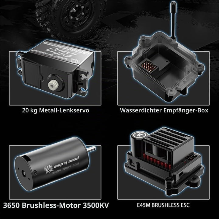 X-Verse MJX H12Y 1:12 Ferngesteuertes Auto Crawler für Erwachsene, 4WD Wasserdichtes RC Auto mit Bür