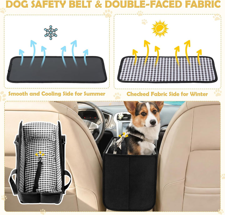 Hundesitz Auto für kleine Hunde – Wasserdichter Mittelkonsole Haustier Autositz Reise Booster Trageb