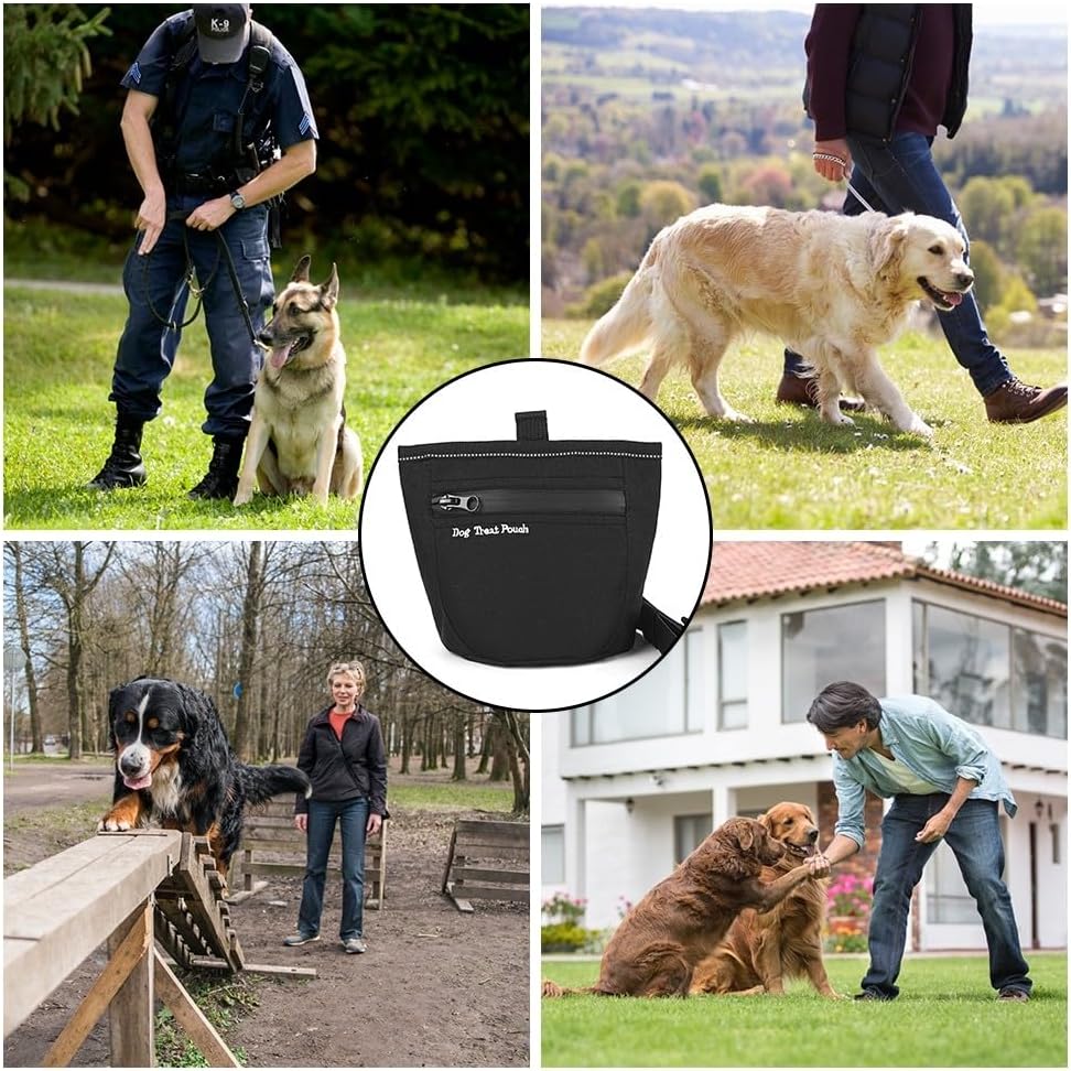 DONGKER Hund Leckerlibeutel mit Magnetverschluss, Hunde Leckerli Tasche Gürteltasche mit verstellbar