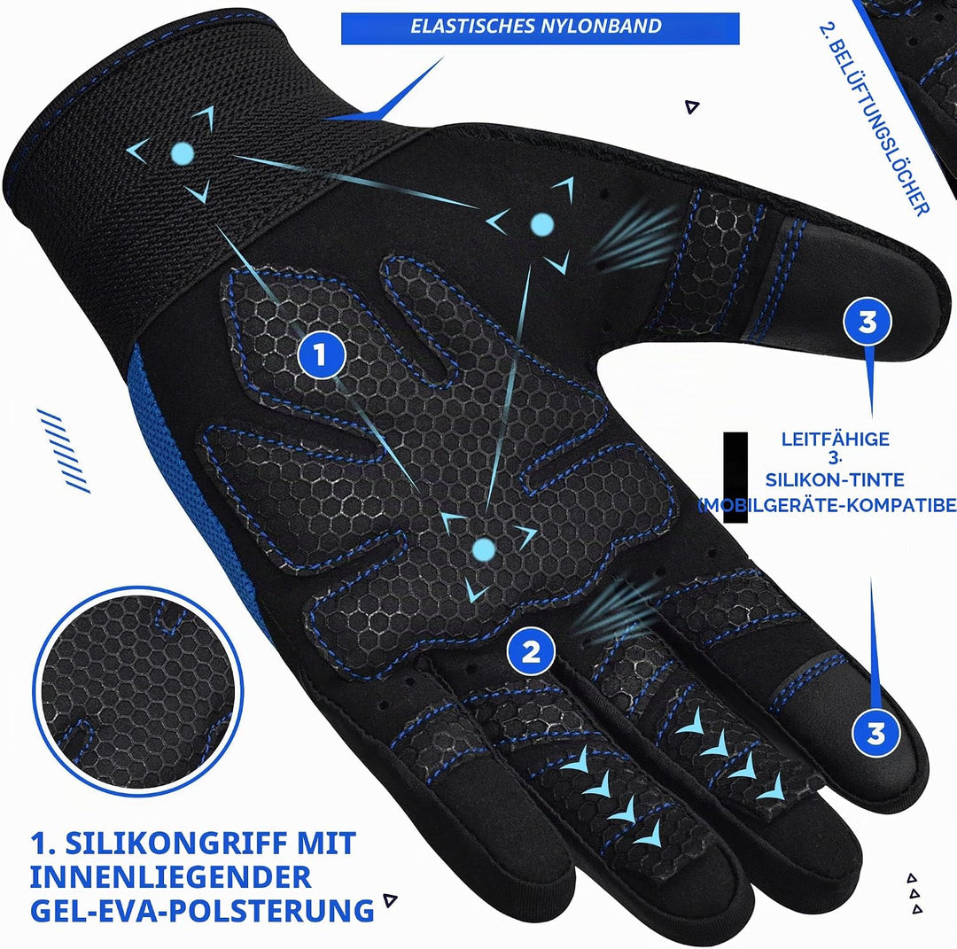 RDX Fitness Handschuhe Vollfinger Damen Herren, Gewichtheben Touchscreen Trainingshandschuhe, Bodybu