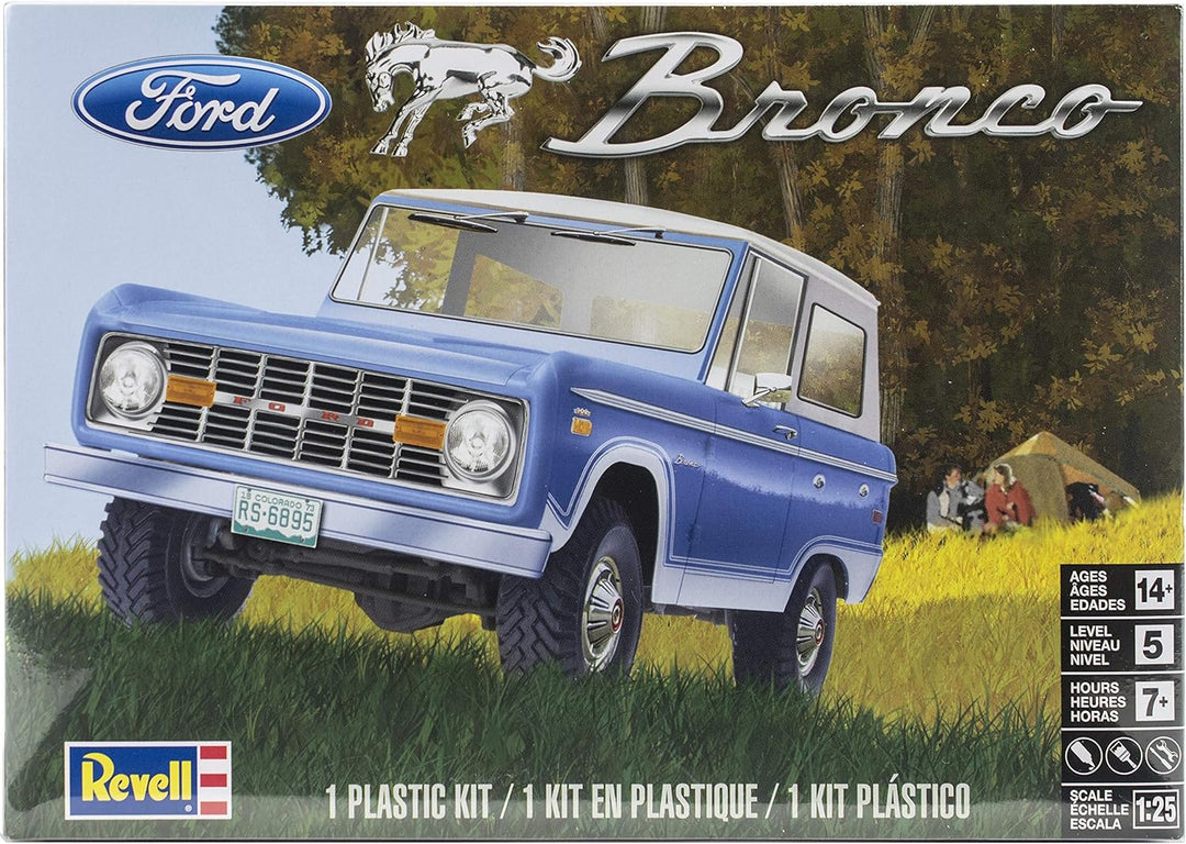 Revell USA Modellbausatz I Ford Bronco I Detailliertes Modell im Massstab 1:25 I 137 Teile I Herausf