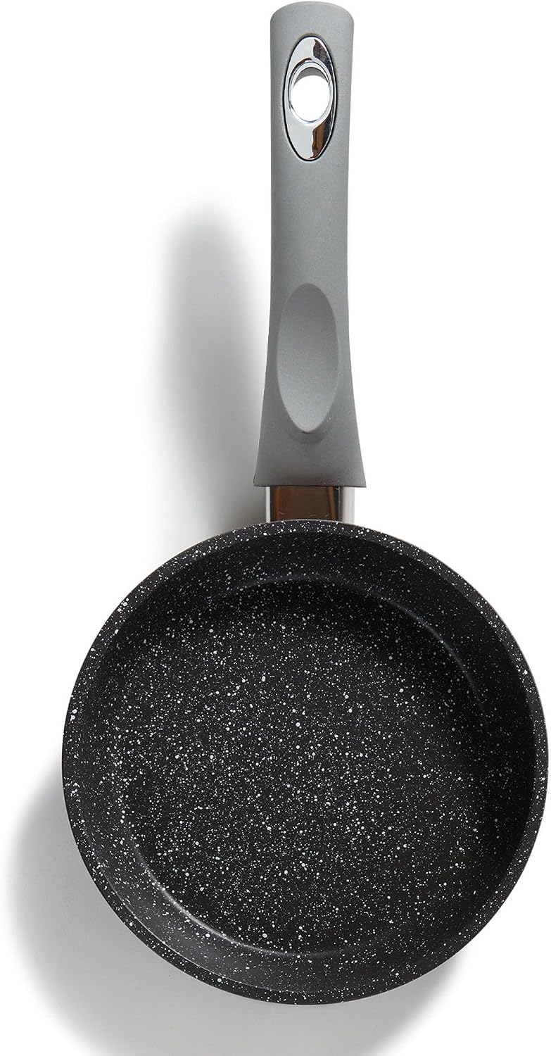 STONELINE Gourmundo Bratpfanne, 16 cm, antihaftbeschichtete Pfanne mit echten Steinpartikeln, alle H