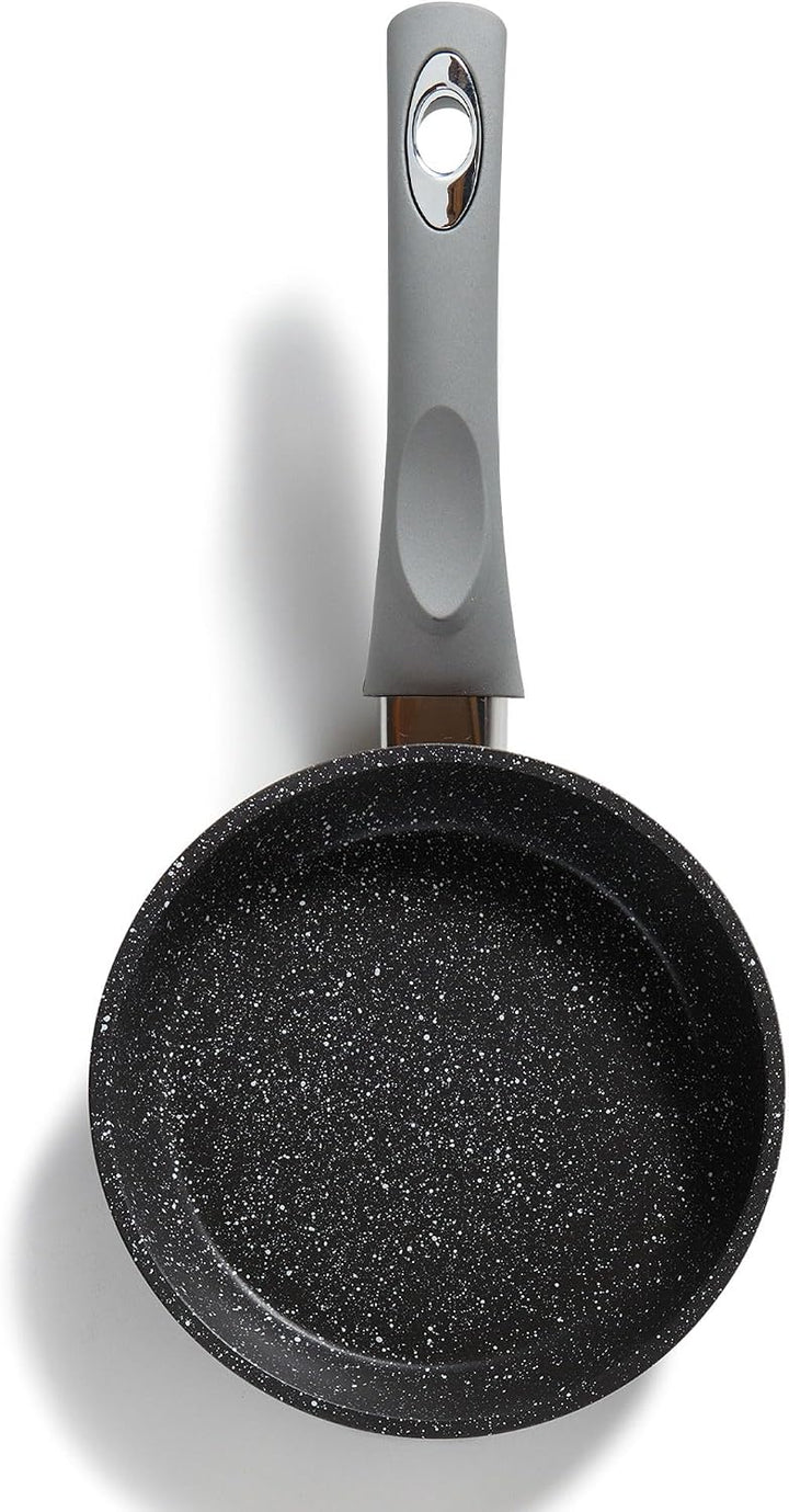 STONELINE Gourmundo Bratpfanne, 16 cm, antihaftbeschichtete Pfanne mit echten Steinpartikeln, alle H