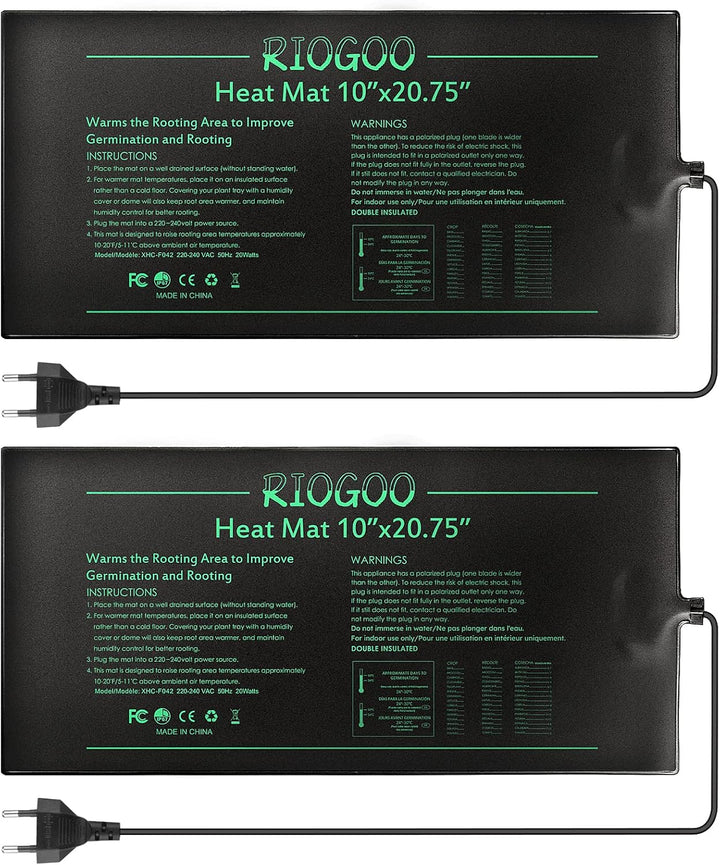 RIOGOO Heizmatte Wärmematte für Sämling Germination und Haustier,Wasserkultur-Samen-Reptil-Betriebsh