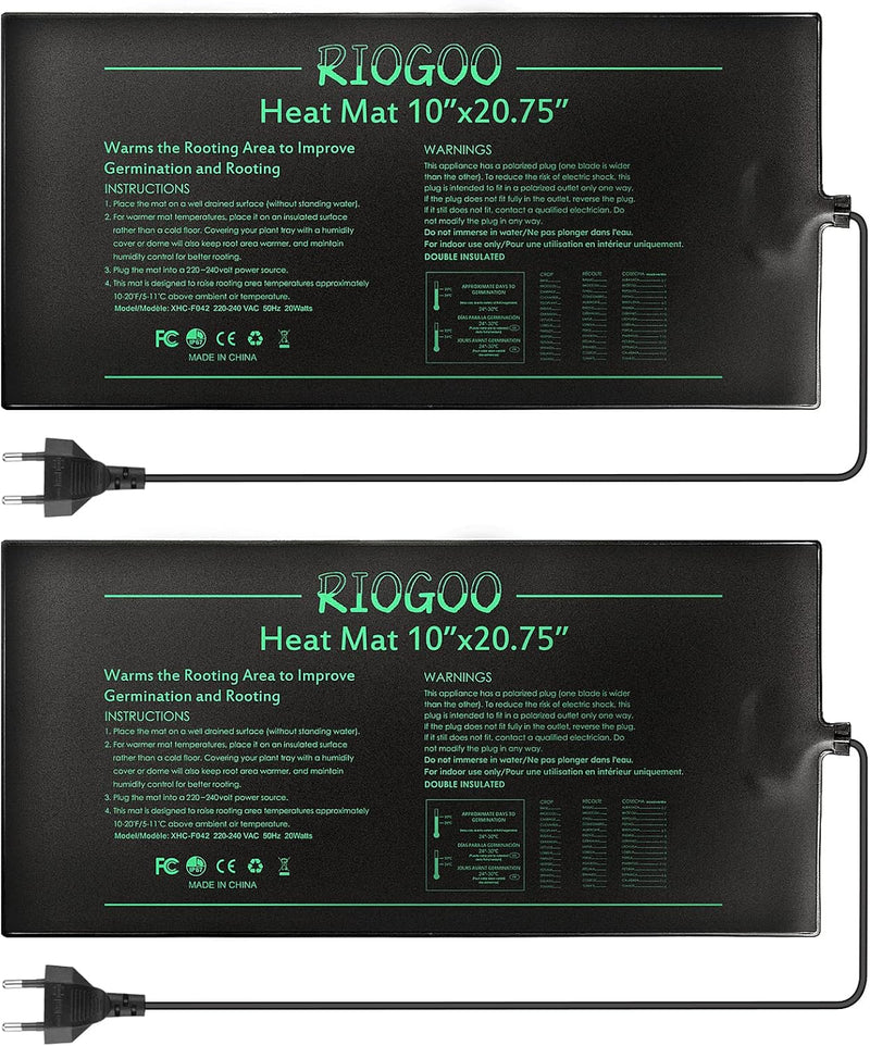 RIOGOO Heizmatte Wärmematte für Sämling Germination und Haustier,Wasserkultur-Samen-Reptil-Betriebsh