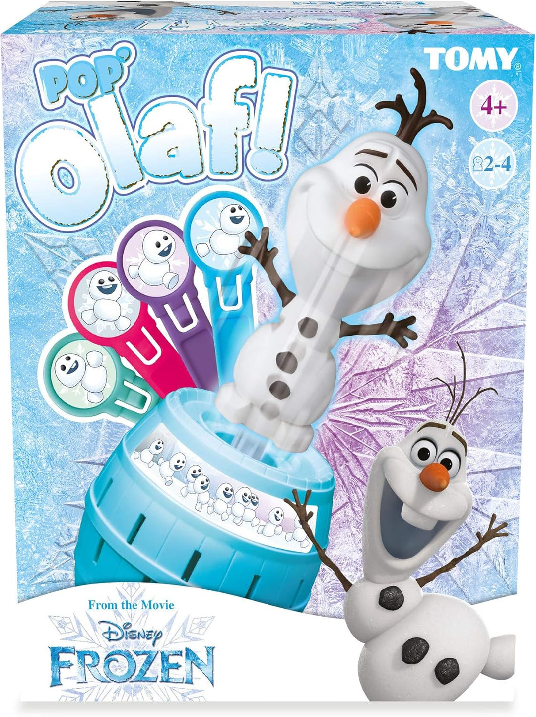 TOMY T73038 Pop Up Olaf Kinder Brettspiel, Familien- und Vorschulkinderspiel, Action-Spiel für Kinde