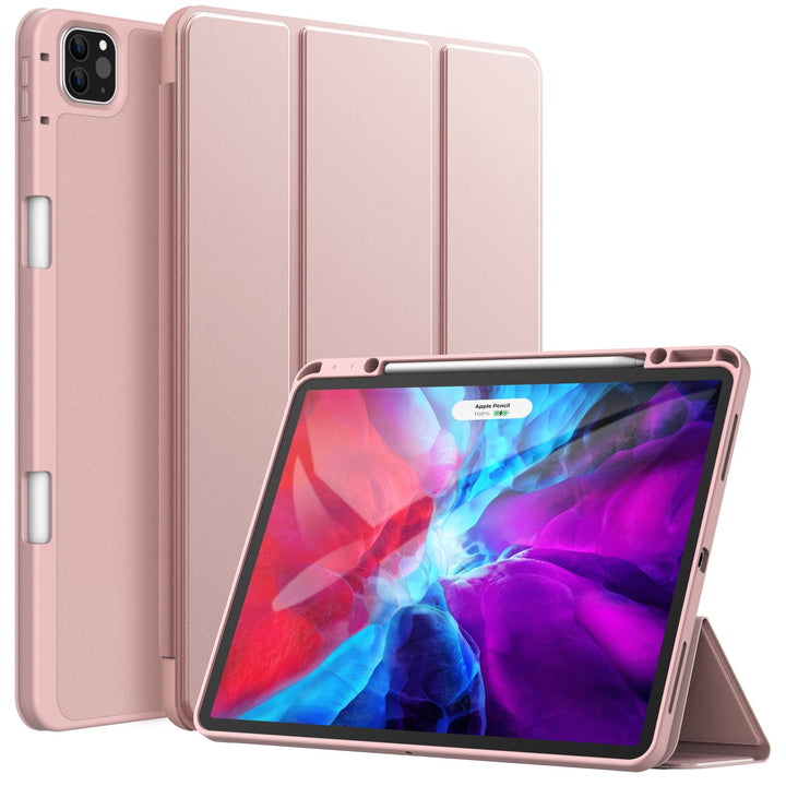 JETech Hülle für iPad Pro 12,9 Zoll (Modell 2020/2018, 4./3. Generation) mit Stifthalter, Pencil Auf