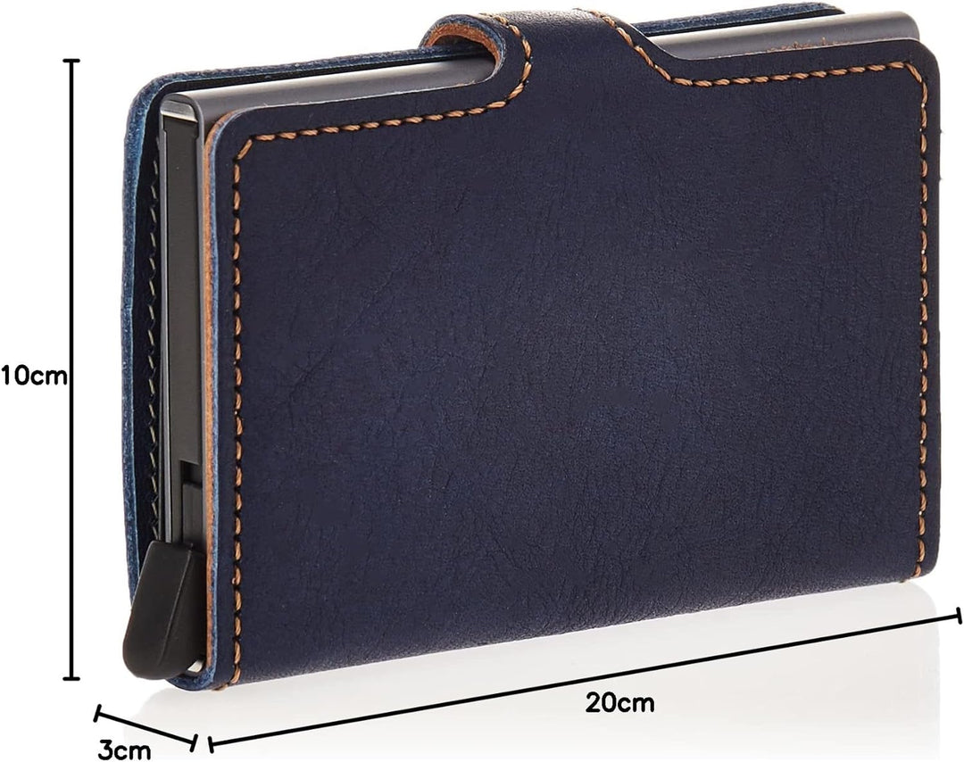 Secrid Miniwallet Börse Indigo 5-Titanium | Blau mini Braun, mini Braun