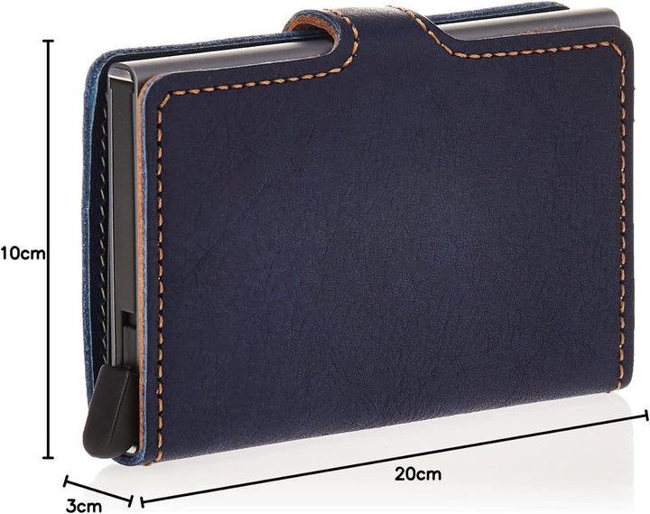 Secrid Miniwallet Börse Indigo 5-Titanium | Blau mini Braun, mini Braun