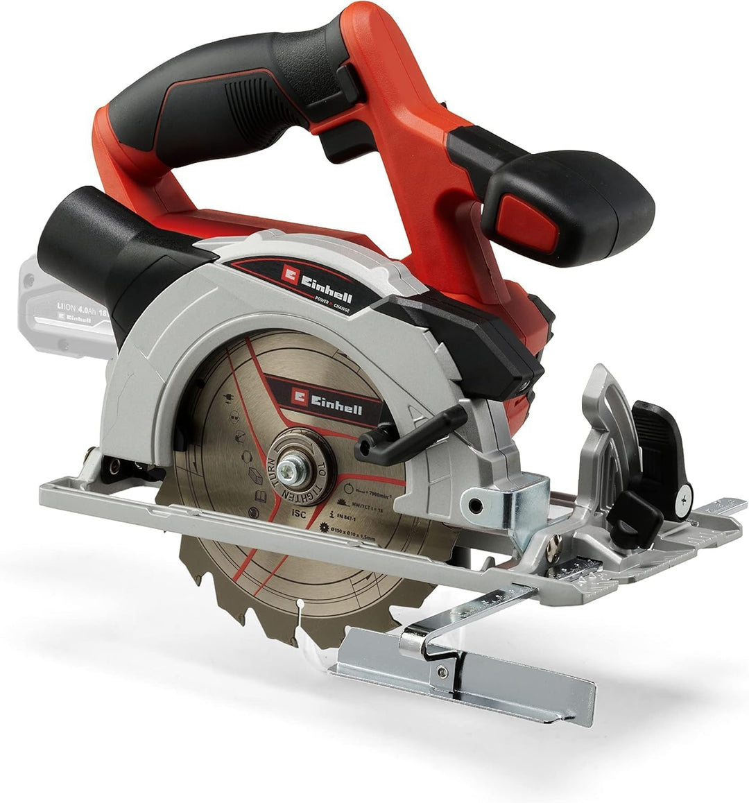 Einhell Akku-Handkreissäge TE-CS 18/150 Li-Solo Power X-Change (18 V, Li-Ion, Ø150 x Ø10 mm Sägeblat