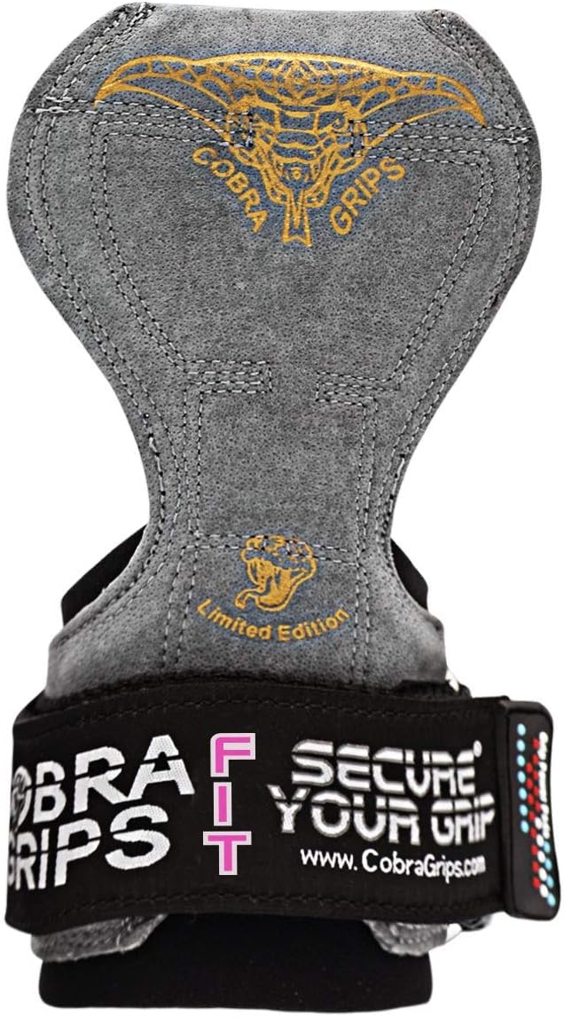 Cobra Grips V2 Lifting Griffe Gewicht Versa Handschuhe Alternative Power FIT Charcoal Leather, FIT C