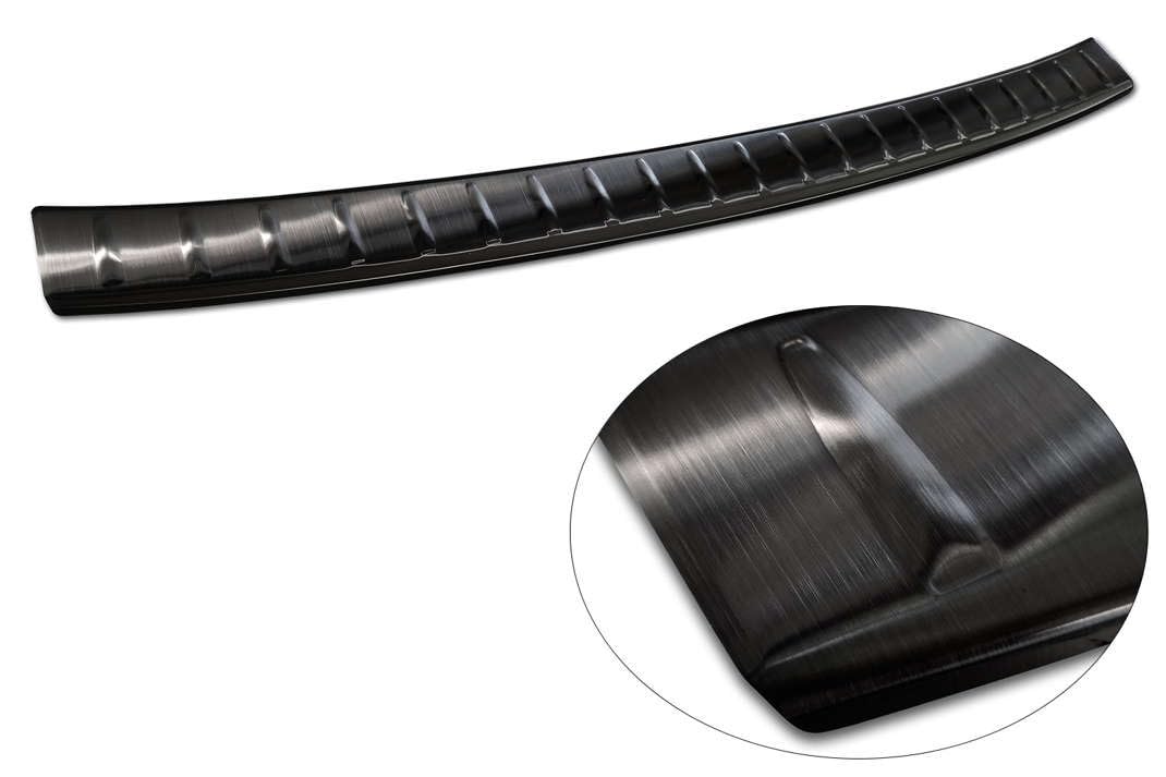 Avisa Schwarz Edelstahl Heckstossstangenschutz kompatibel mit Mercedes GLC II (X254) 2022- 'Ribs'