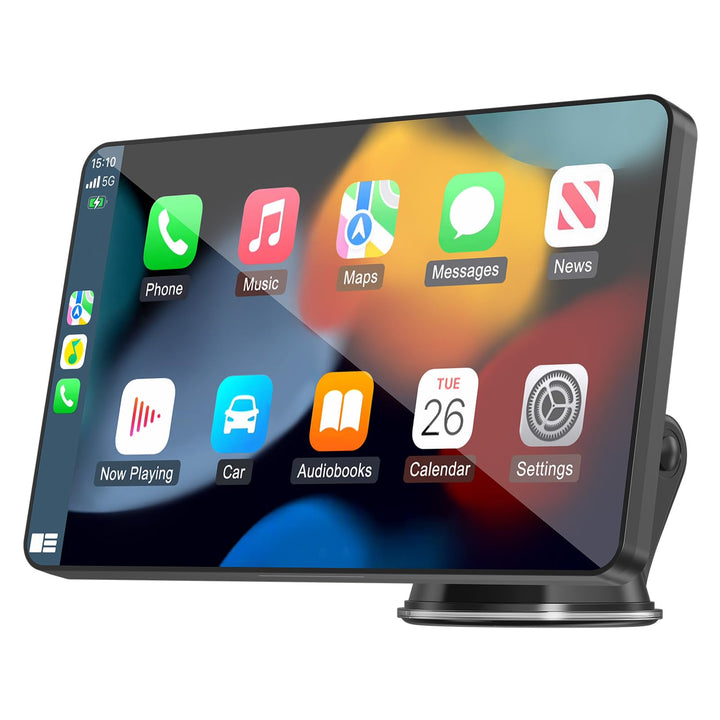 7" Drahtloses Tragbares Car Play Display für Apple CarPlay &amp; Android Auto mit Bluetooth, Mirror Link