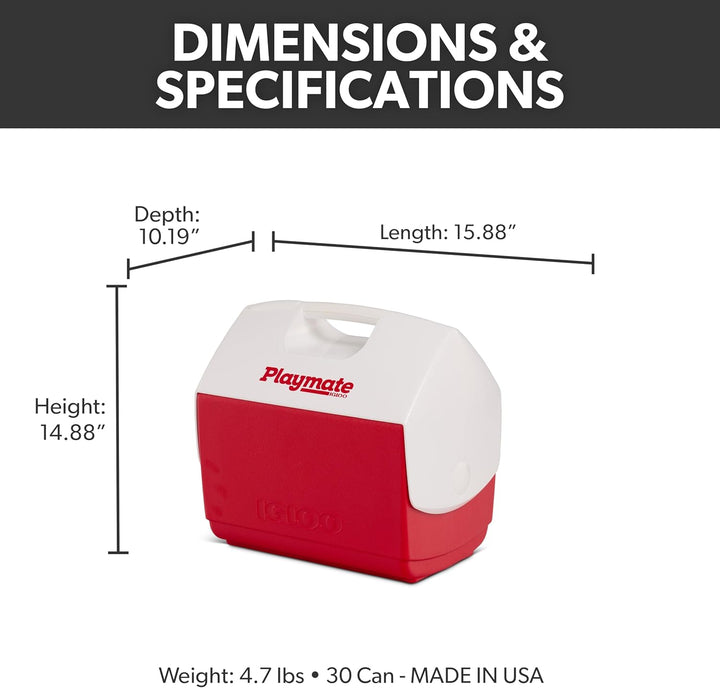 IGLOO - Outdoor Playmate Elite Kühlbox, Rot und Weiss - 15 Liter 15,2 Liter Diablo Rot, 15,2 Liter D