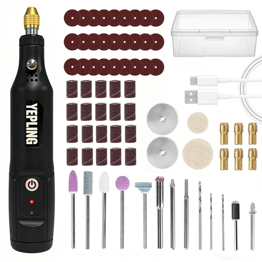 Kabelloses Rotationswerkzeug, 3,7 V Li-Ion 15000 U/min Elektrisches DIY Mini Polierer Kit, 72 Stück