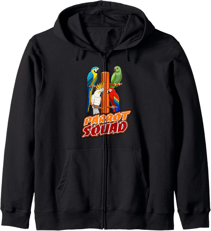 Parrot Squad Vögel Exotische Tiere Kapuzenjacke