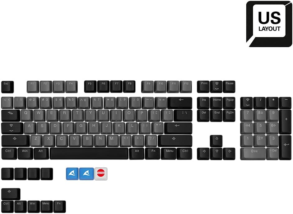 Sharkoon Skiller SAC20, Tastenkappenset aus PBT-Kunststoff, ANSI US 114