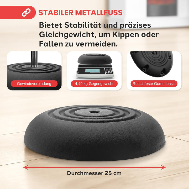 Pyle Mikrofonständer – Höhenverstellbares Mikrofonstativ 85–152 cm mit runder Metallbasis – Stabil &