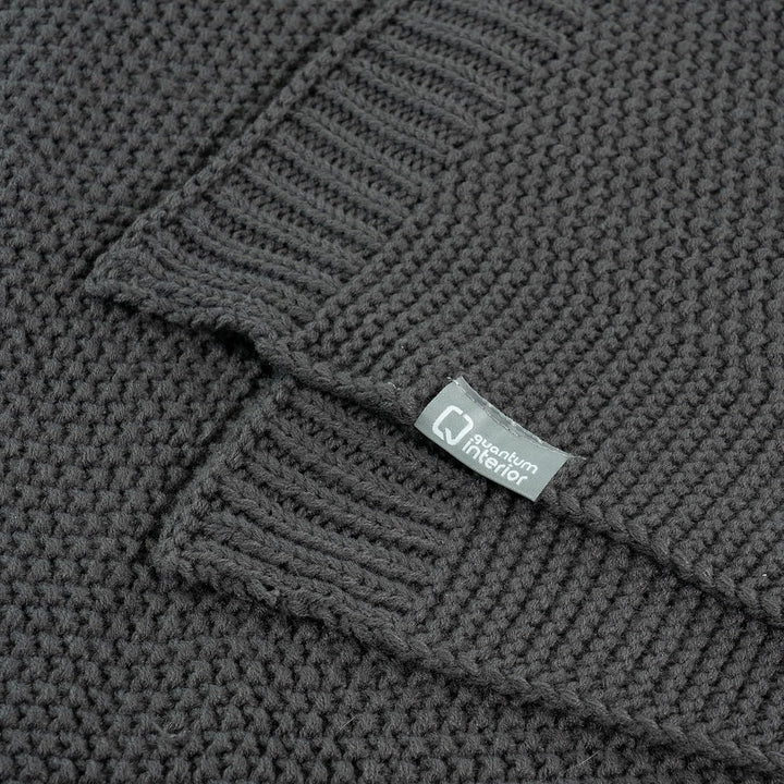 Strickdecke mit hochwertiger Randverarbeitung, Sommerdecke wie Handgestrickt, weiche Kuscheldecke, m