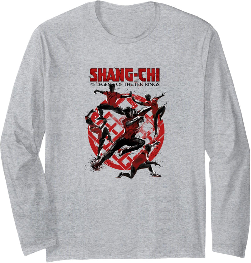 Marvel Shang-Chi Poses Logo Langarmshirt