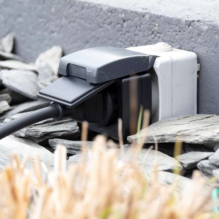 CHACON Set mit 3 Mini-Steckdosen, wasserdicht, Fernbedienung