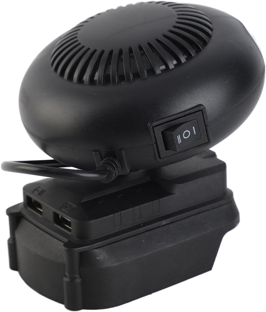 Wakects 18V Heizlüfter Tragbarer Kleiner Heizventilator 2 Temperaturstufen 30-80°C Leiser Betrieb mi