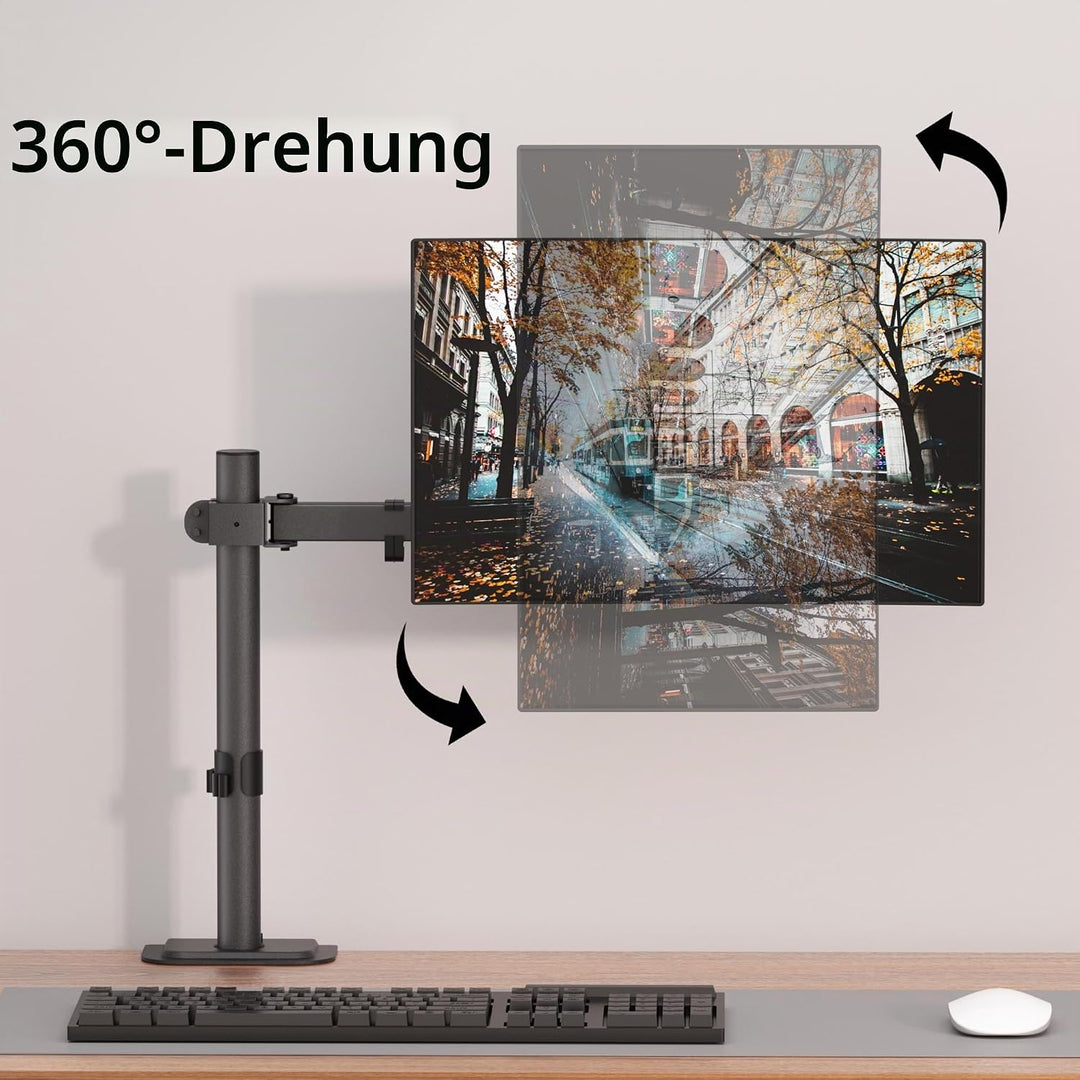 Bracwiser Monitor Halterung, Arm für 13-32 Zoll LCD LED Bildschirme bis 10kg, Höhenverstellbar Bilds