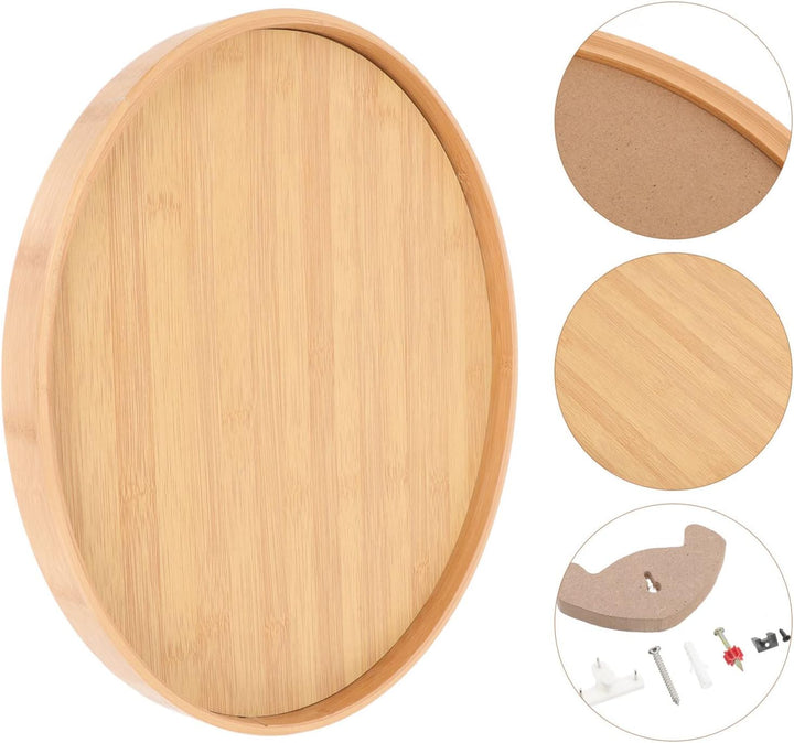 FOMIYES Runder Wand-Bilderrahmen aus Holz, 35 cm, DIY-Gemälde, Ausstellungsrahmen, runder Bilderrahm