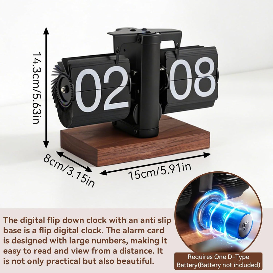 Retro-Flip-Uhr Digitale Klappuhr, Klappuhr, Vintage-Schreibtischuhr, Retro-Klappuhr, Batteriebetrieb