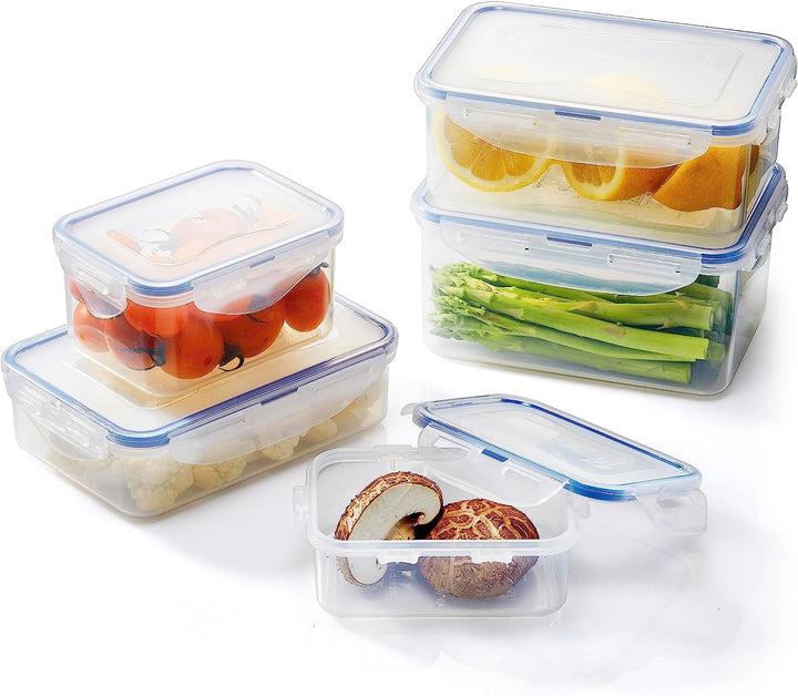 Lock & Lock HPL823 Frischhaltebox, quadratisch, 870 ml, 6 Stück