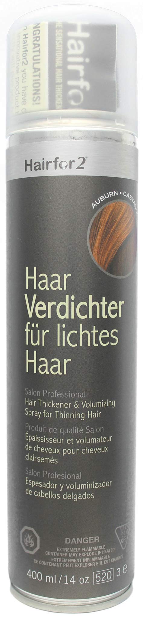 Hairfor2 Haarverdichtungsspray gegen lichtes Haar | Haarpuder | Streuhaar | Haarauffüller | Haarausf