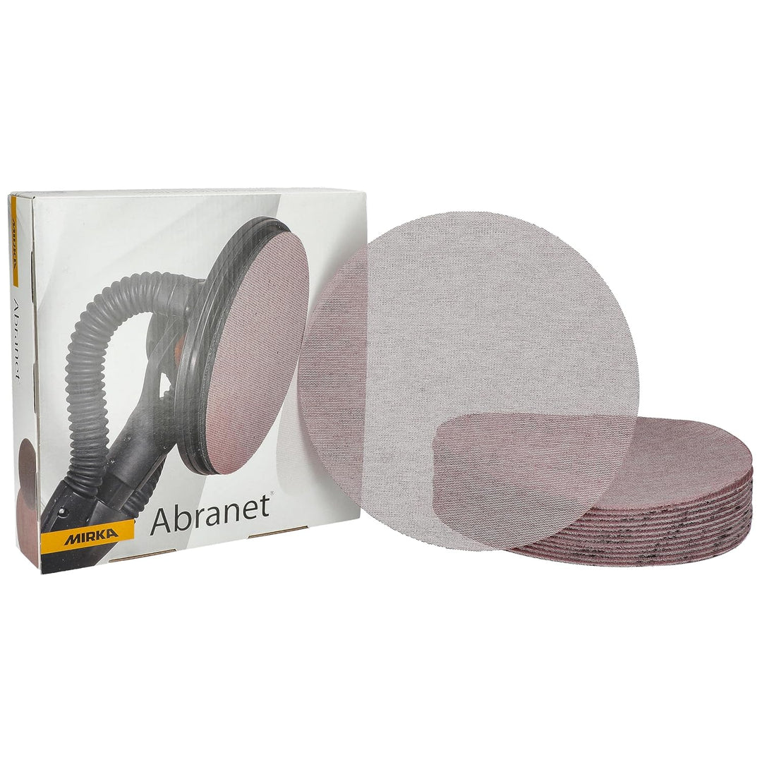 Mirka Abranet Netz-Schleifscheiben Ø 225 mm Klett / Korn P240 / 25 Stk / zum Schleifen von Holz, Spa